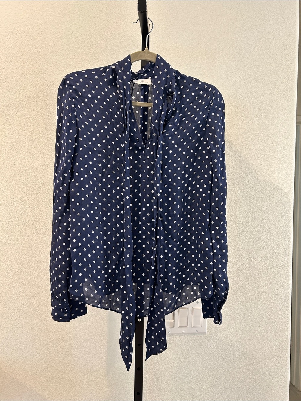Alexa Chung for AG Jeans bow Cotton blouse, Size S